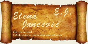Elena Jančević vizit kartica
